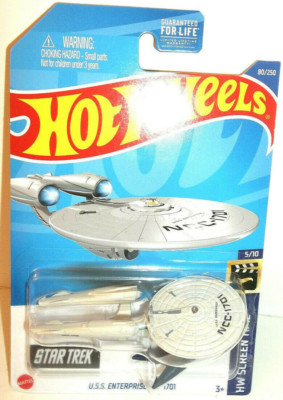 2022 HOT WHEELS HW SCREEN TIME 5/10 STAR TREK U.S.S. ENTERPRISE NCC-1701 #80/250