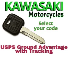 Kawasaki Motorcycle Keys Replacement Key Cut to Code A141411-A144444