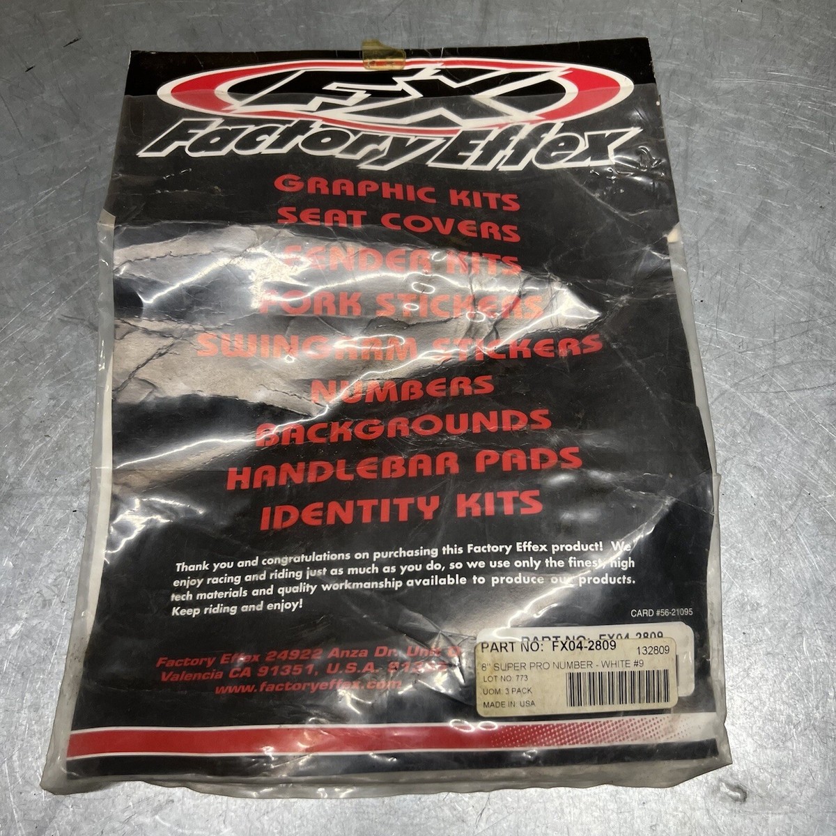 【com】 Factory Effect 8 Inch Super Prop Number 9 Stickers *102 | eBay