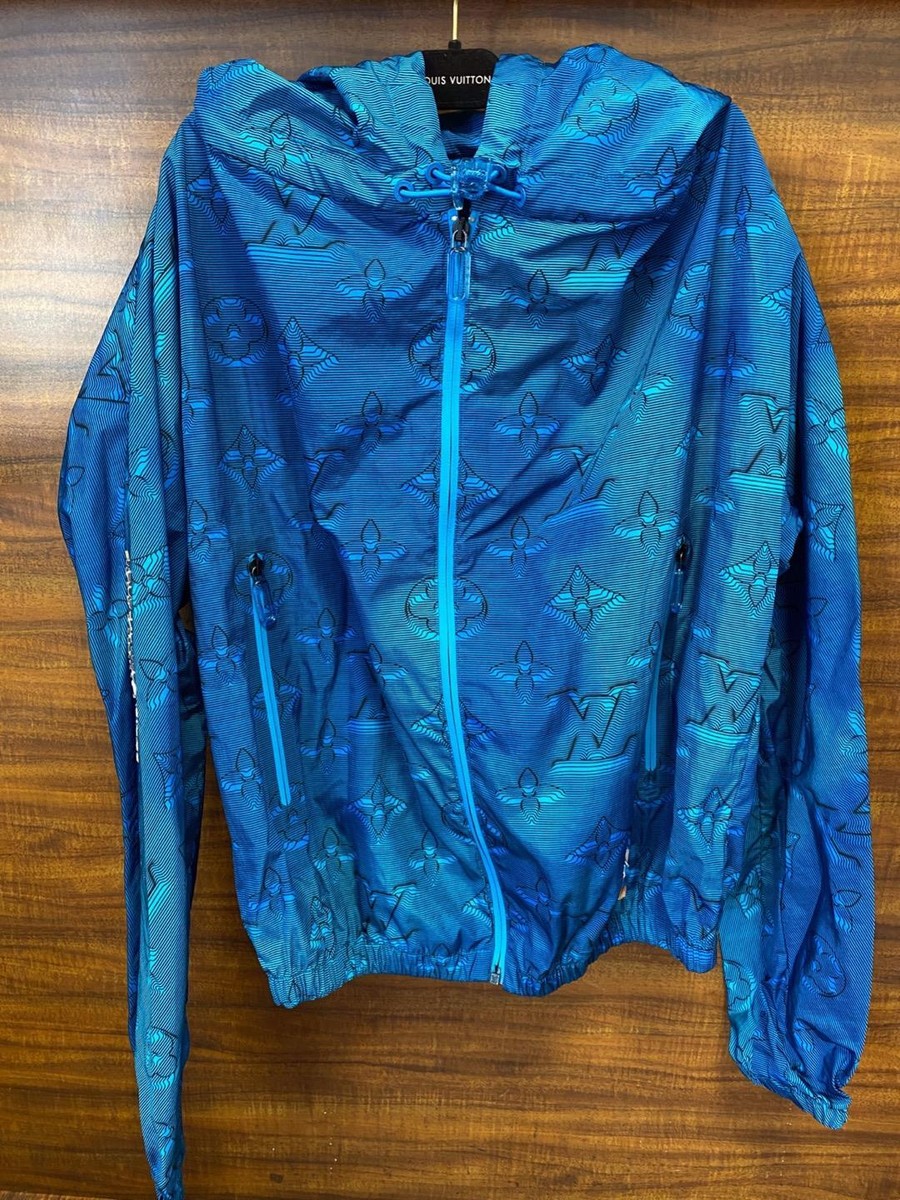 Authentic Louis Vuitton 2054 Printed Windbreaker Hoodie Jacket