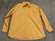 Jos A Bank Shirt Mens 17 - 35 Travelers Collection Yellow Long Sleeve Button