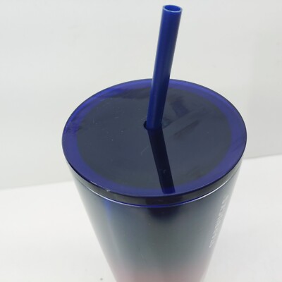 Starbucks 24 oz Orange Pink Blue Gradient Stainless Steel Tumbler