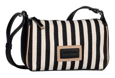TOM TAILOR Malie Cross Bag S Schultertasche Tasche Stripes Black schwarz weiß