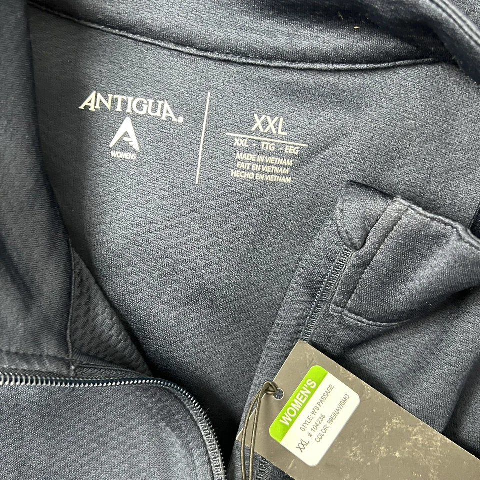 Antigua Women's Navy Blue Long Sleeve Full Zip Fighting Irish Sweatshirt Size 2X - Image 4 of 4