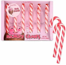 Archie Mcphee Hamdy Candy Canes 3.8 Oz! Six Ham-Flavored Candy Canes! (2-Pack)