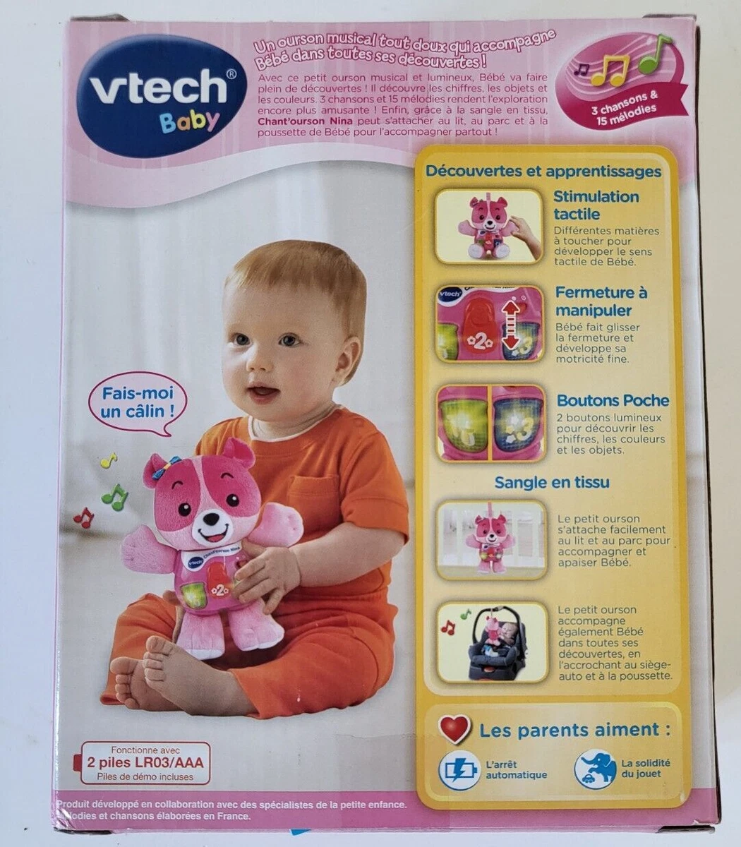 VTECH BABY Chant'ourson Nina musical à câliner dès 3 mois