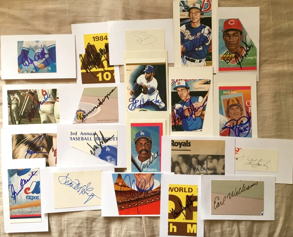 72 signed 3x5 cut signatures Bonilla Burdette Garagiola Groat Marion Pafko Sain - Image 2 of 2