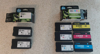 HP 950XL/951 Black/Cyan/Magenta/Yellow Inkjet Cartridges 2 SETS NEW OPEN BOX