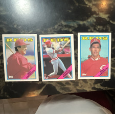 Topps 1988 Reds Concepcion Davis Landrum Baseball Cards Lot