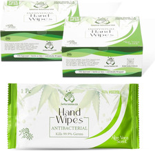 100 Individually Wrapped Hand Wipes   Aloe Vera Scent   2 Convenient 50-Count Bo