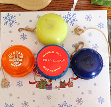 Duncan Vintage 1970 Yo-Yo Lot of 4 Imperial  Butterfly w/ String Pak