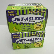 2 X Jet-asleep Double Strength Nighttime Sleep-aid 100 Cnt Ea-Exp 06/27