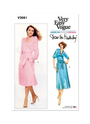 Vogue Misses Wickelkleid von Diane von Furstenberg Schnittmuster V2081