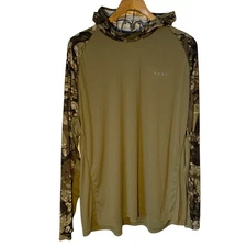 Simms Solarflex Hoodie Veil Camo UPF50 Sun Fishing Mens XXL Pullover Shirt Light