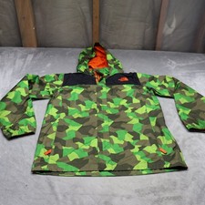 North Face Jacket Boys Large 14/16 Camo Mesh Lined Pack Lightweight Wind Rain