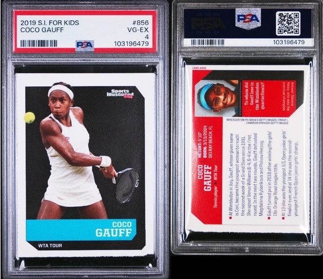 COCO GAUFF ROOKIE Sports Illustrated Si for Kids tennis WTA USA RC STAR PSA 4 - Image 3 of 3