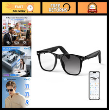 Smart AI Glasses for Men  Women, Real-time Translation 145 Languages, Bluetooth