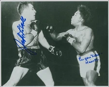 JAKE "THE RAGING BULL" LA MOTTA - AUTOGRAPHED SIGNED PHOTOGRAPH WITH CO-SIGNERS