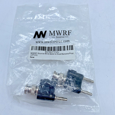 BNC TO DOUBLE BANANA JACKS Lot of 2 Pcs MWRF Source