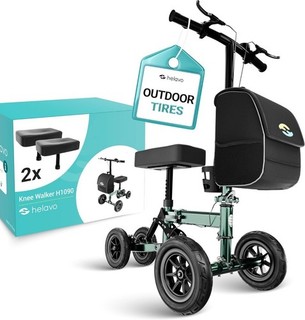 Foldable Knee Scooter Flat Free Solid Rubber Tires Knee Scooter
