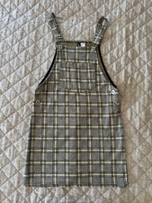 H&M Divided Size 2 Plaid Jumper Mini Dress Pocket Preppy Clueless Academia Y2K