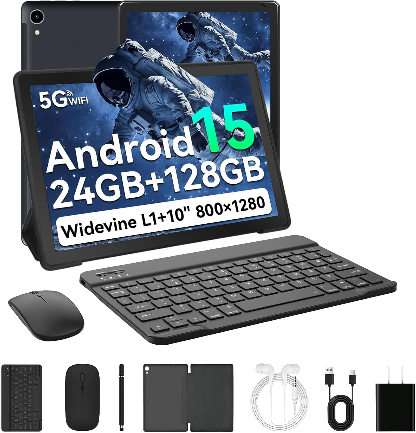 Tablet Professionale 10 Pollici | Android 15 | 24GB RAM | WiFi 6