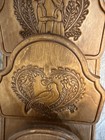 Vintage Wood Carved Mail/ Key Holder 1970s Small Stain Flaw On Bottom Holder — photo 3