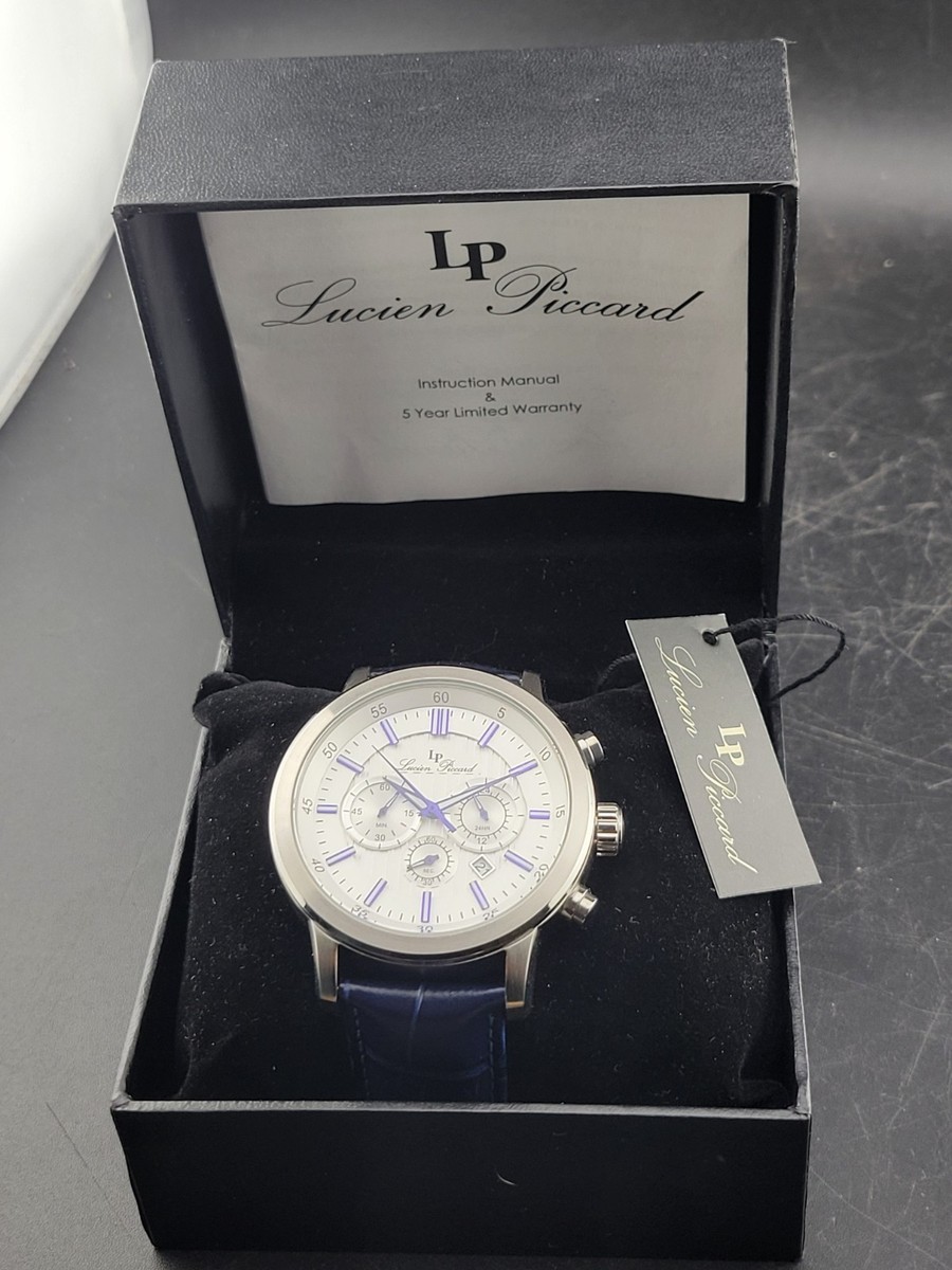 w/Running Video: Lucien Piccard BIG 48mm 12011 Quartz Watch in