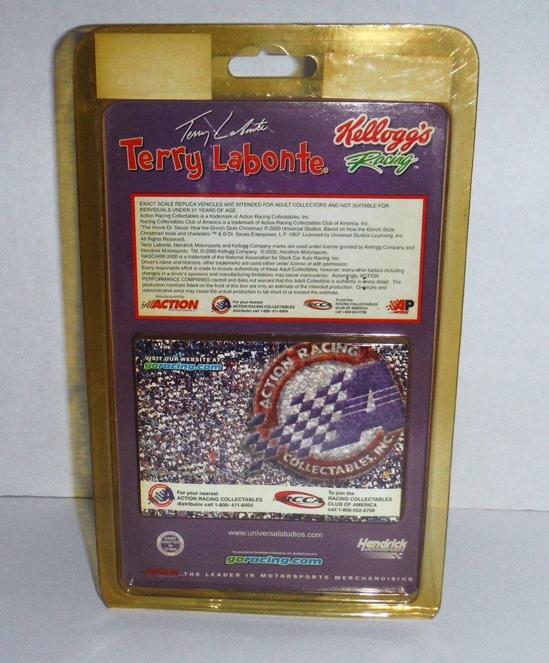 2000 Action How The Grinch Stole Christmas 1/64 Terry Labonte #5 Kelloggs - Image 3 of 4