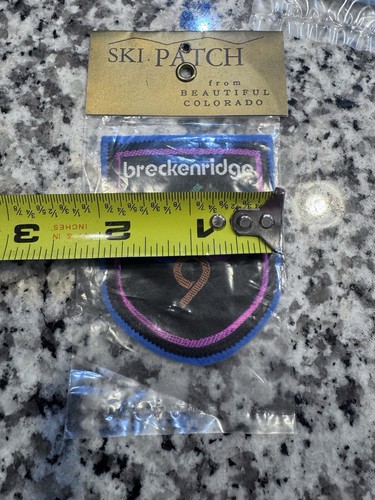New Vintage Skier Swag BRECKENRIDGE SNOW SKI Colorado Patch Sew On - Picture 2 of 3