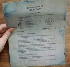 Wizarding Trunk Harry Potter Potions Gilly Tonic Preparation Print Replica NEW