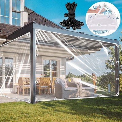 Transparente Plane Wasserdicht mit ösen Verstärkung PVC Abdeckplane +Ballseilen