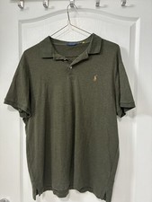 Polo Ralph Lauren Men s XL Custom Slim Fit Green Short Sleeve Cotton Shirt