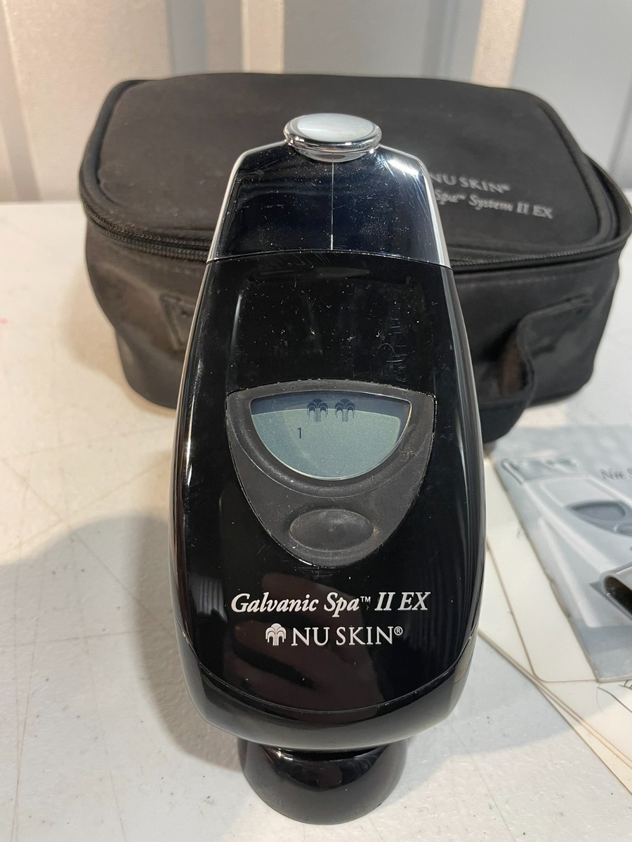 Nu Skin Galvanic Spa System II EX Black Facial Device Case Heads