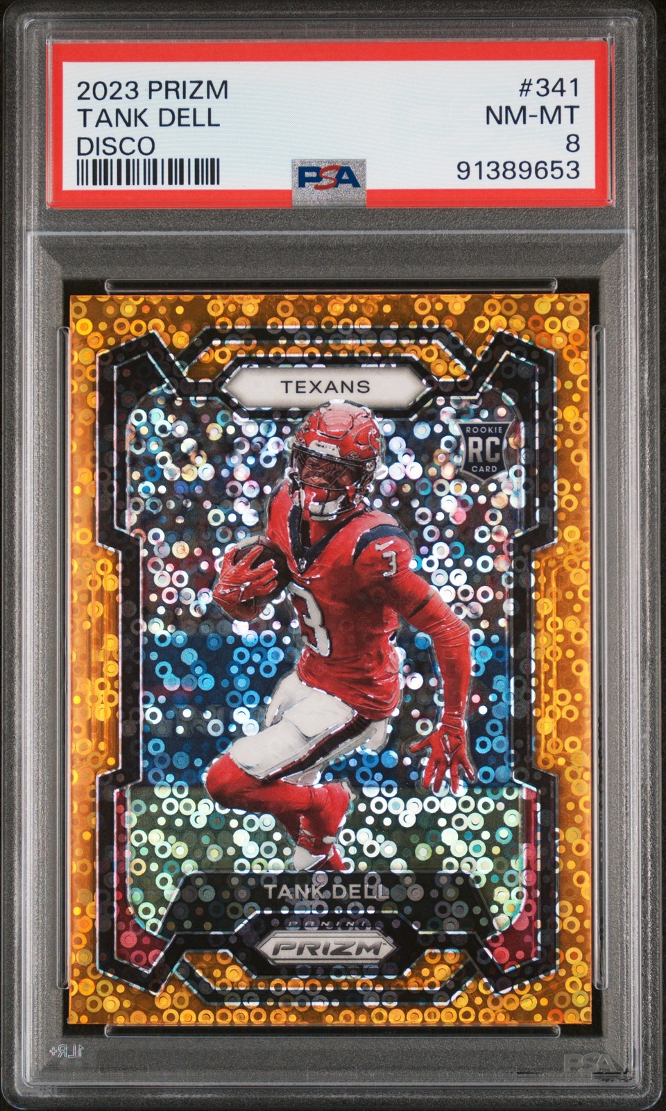 2023 Panini Prizm Football Tank Dell Disco #341 PSA 8