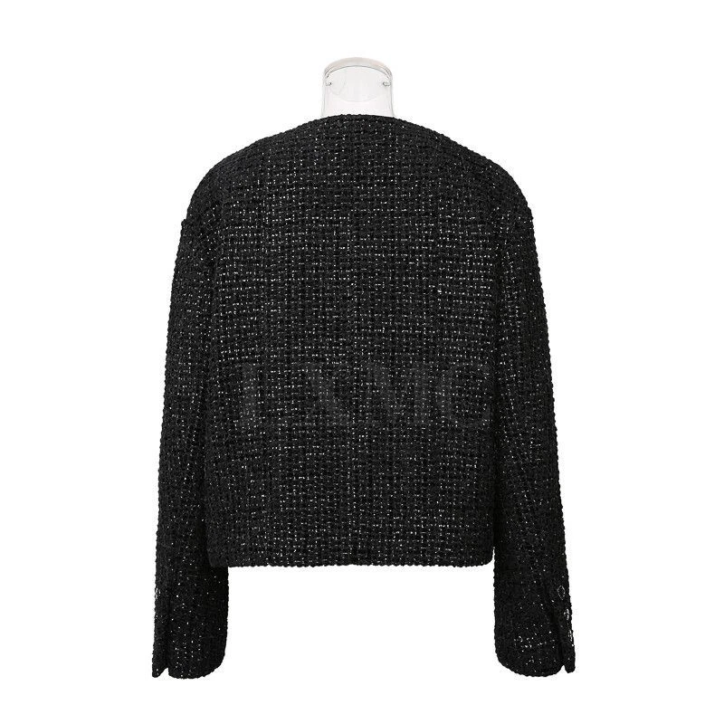 CHANEL Giacca Tweed My Giacca Nera 22B P73350 73977106