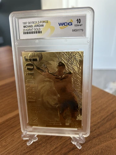 MICHAEL JORDAN FLEER Z-FORCE 23K 1997 GOLD CARD GRADED GEM-MINT 10