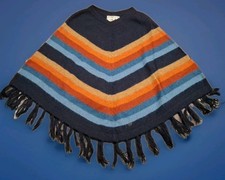 The Alpaca Poncho One Size Colorful With Fringe