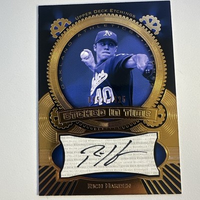 2004 Upper Deck Etchings #ET-HA Rich Harden Auto /1325 Oakland Athletics
