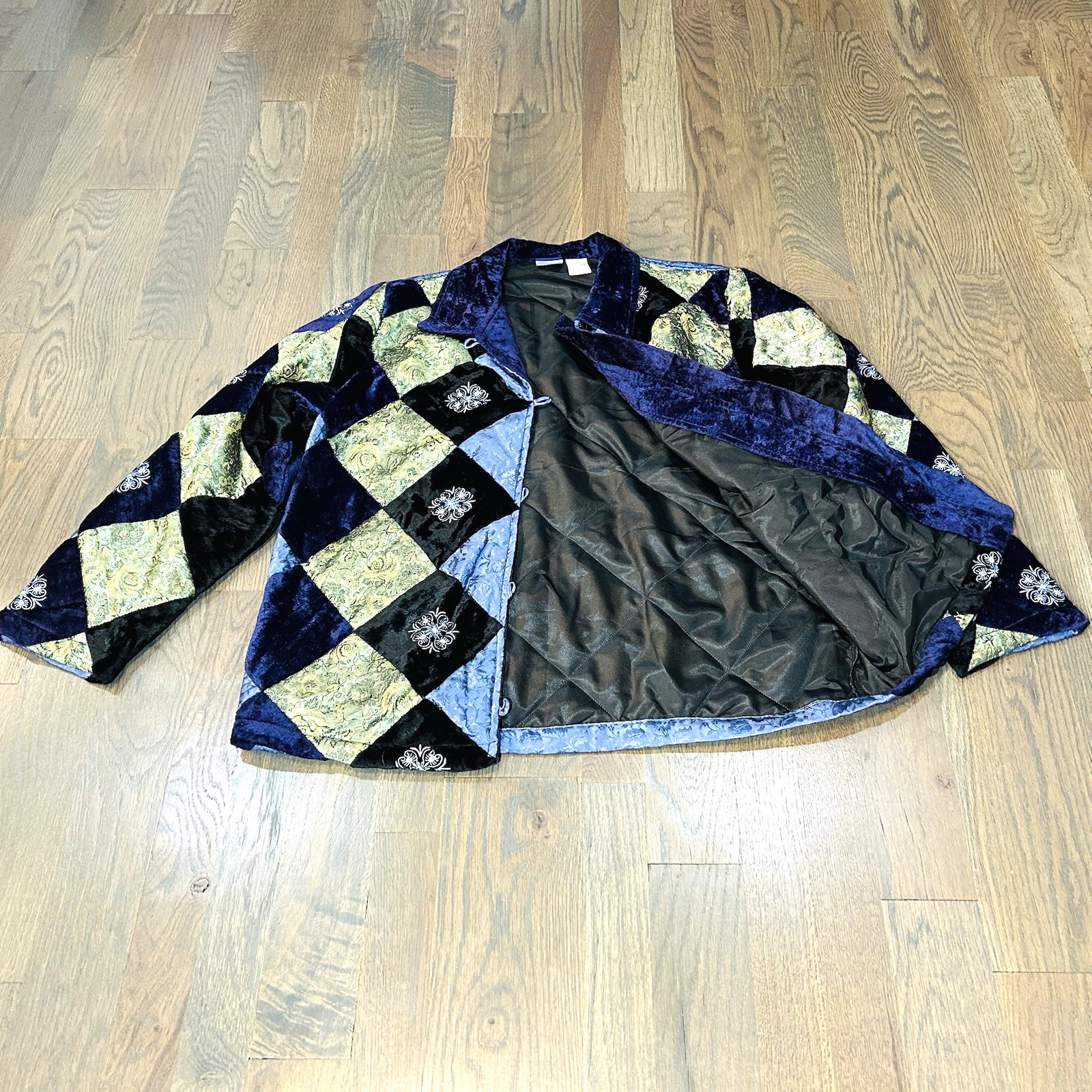 90’s VTG Quilted Patchwork Jacket Size Medium JM … - image 2