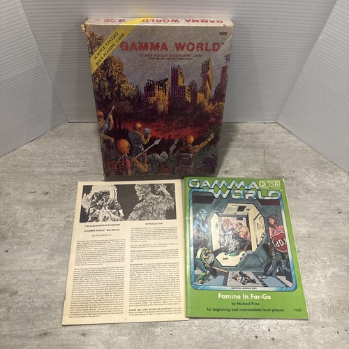 Vintage 1978 1st Ed TSR Gamma World 3002 Science Fantasy Role Playing Game. Ohne Würfel - Bild 3 von 9