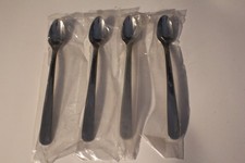 4 BABY / INFANT / TODDLER SILVER FINISH SPOONS ENGRAVABLE 5 1/2" LONG NEW
