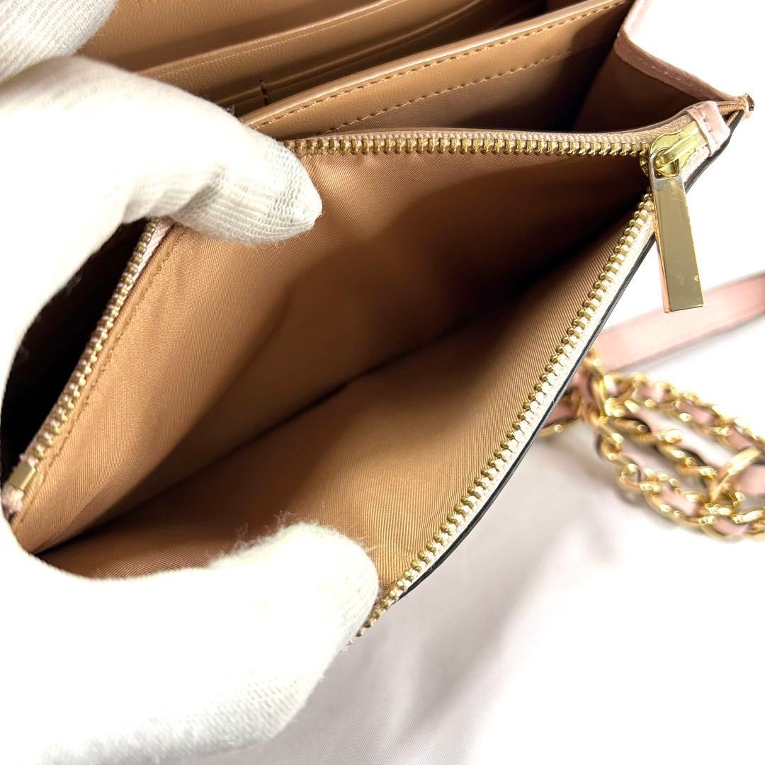 Tory Burch Shoulder Bag Chain Wallet Gold Hardware Leather Pink 135027K Authen thumbnail 17