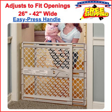 Toddleroo by North States 26"-42" Supergate Explorer Baby Safety Gate, Sand Plas