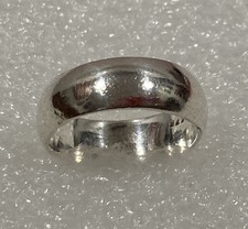 Vintage 925 Signed Solid Sterling Silver Plain 7mm Band Ring SIZE 8.5/8.75