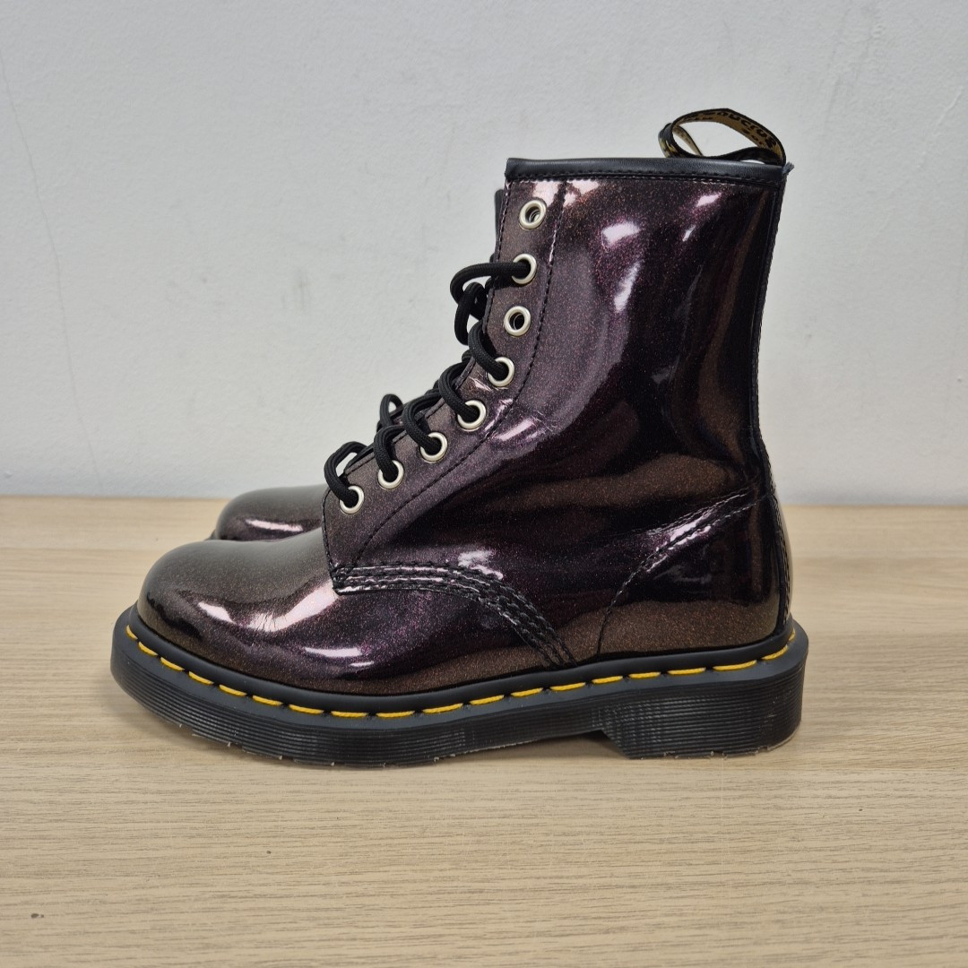Purple Dr Marten Chrome Purple Boots Dr Martens 146 Purple Smooth