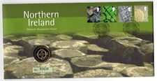 2001 Royal Mint £1 Coin First Day Cover Northern Ireland BUNC No 03038