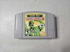Army Men Sarge's Heroes 2 Gray Cart Nintendo 64 N64 Tested & Authentic