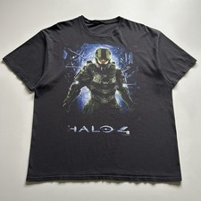 Vintage Halo 4 T-Shirt Size XXL Faded Black Y2K Xbox 360 Promo Master Chief Rare