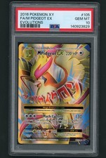 2016 Pokemon XY Evolutions Mega M Pidgeot EX #105 Full Art PSA 10 GEM MINT on eBay
